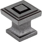 Jeffrey Alexander - 1'' Overall Length Gun Metal Square Delmar Cabinet Knob - Gun Metal