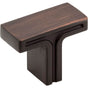 Jeffrey Alexander - 1-3/8'' Overall Length Brushed Oil Rubbed Bronze Rectangle Anwick Cabinet Knob - Brushed Oil Rubbed Bronze
