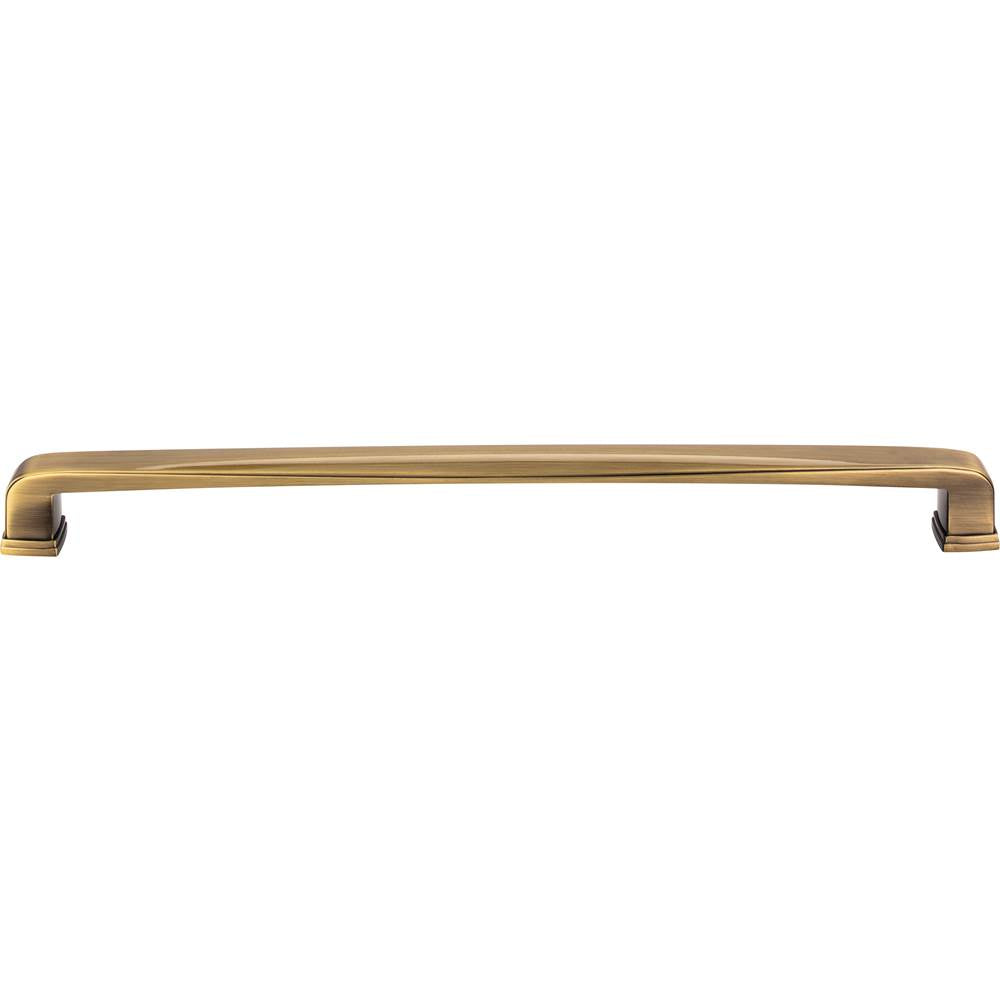 12'' Center-to-Center Brushed Antique Brass Square Milan 1 Appliance Handle