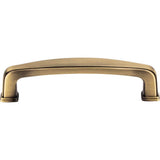 96 mm Center-to-Center Brushed Antique Brass Square Milan 1 Cabinet Pull