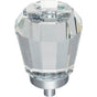Jeffrey Alexander - 1-1/4'' Overall Length Polished Chrome Faceted Glass Harlow Cabinet Knob - Polished Chrome