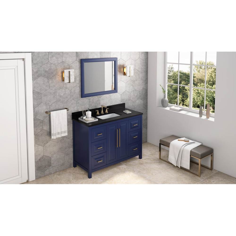 48'' Black Cade Vanity, Black Granite Vanity Top, undermount rectangle bowl