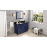 48'' Black Cade Vanity, Black Granite Vanity Top, undermount rectangle bowl