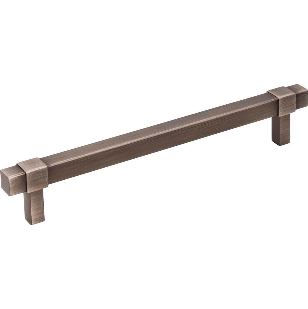 Jeffrey Alexander - 160 mm Center-to-Center Brushed Pewter Square Zane Cabinet Pull - Brushed Pewter