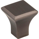 Jeffrey Alexander - 7/8'' Overall Length Brushed Pewter Square Marlo Cabinet Knob - Brushed Pewter