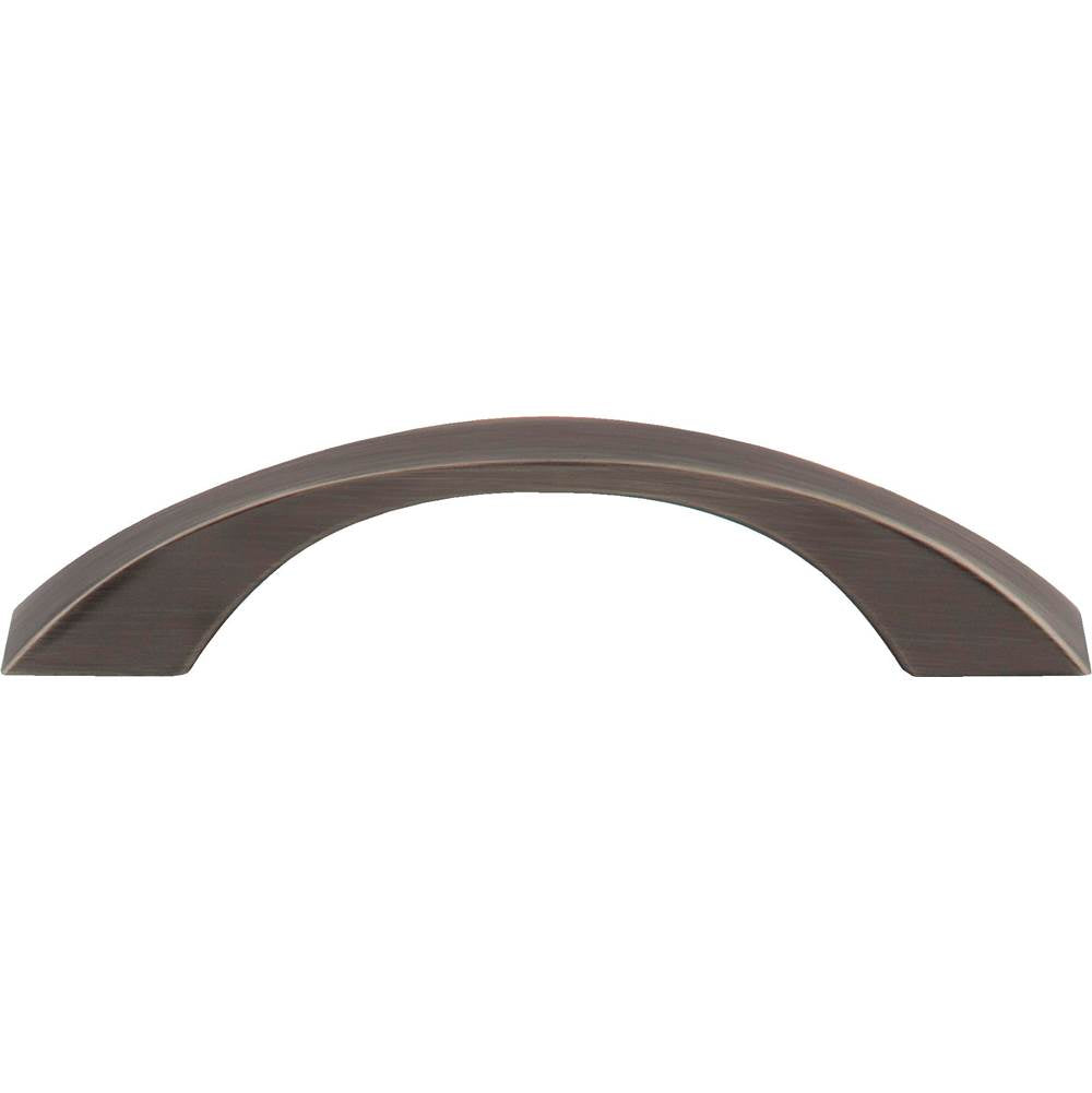 96 mm Center-to-Center Brushed Pewter Flared Philip Cabinet Pull