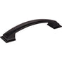 Jeffrey Alexander - 128 mm Center-to-Center Matte Black Square Annadale Cabinet Pull - Matte Black