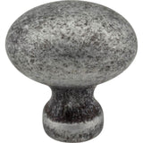 1-3/16'' Overall Length Distressed Antique Silver Football Bordeaux Cabinet Knob