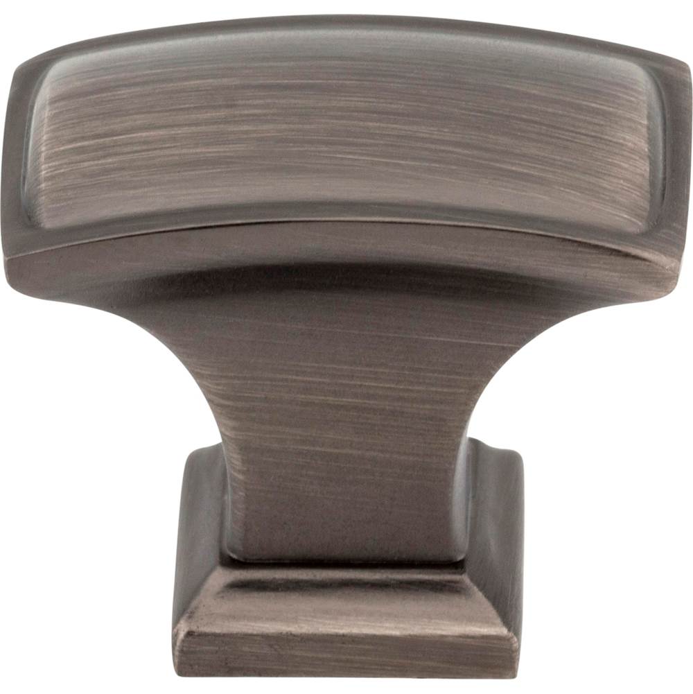 1-1/2'' Overall Length Brushed Pewter Rectangle Annadale Cabinet Knob