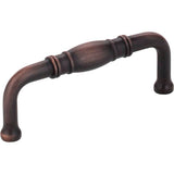 Jeffrey Alexander - 3'' Center-to-Center Brushed Oil Rubbed Bronze Durham Cabinet Pull - Brushed Oil Rubbed Bronze