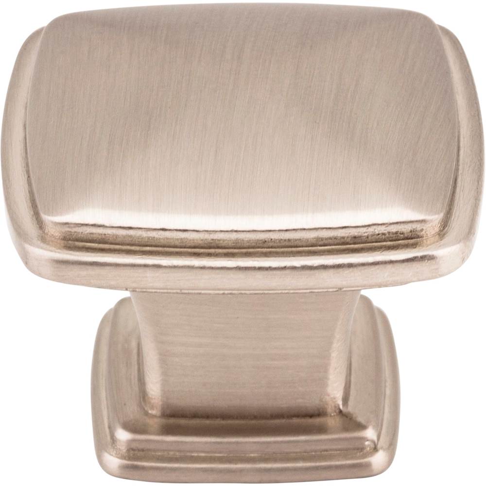 1-3/16'' Overall Length Satin Nickel Square Milan 1 Cabinet Knob