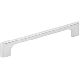 Jeffrey Alexander - 160 mm Center-to-Center Polished Chrome Asymmetrical Leyton Cabinet Pull - Polished Chrome