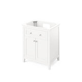 30'' Hale Blue Chatham Vanity, White Carrara Marble Vanity Top, undermount rectangle bowl