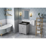 30'' Hale Blue Chatham Vanity, Black Granite Vanity Top, undermount rectangle bowl