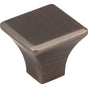 Jeffrey Alexander - 1-1/8'' Overall Length Brushed Pewter Square Marlo Cabinet Knob - Brushed Pewter