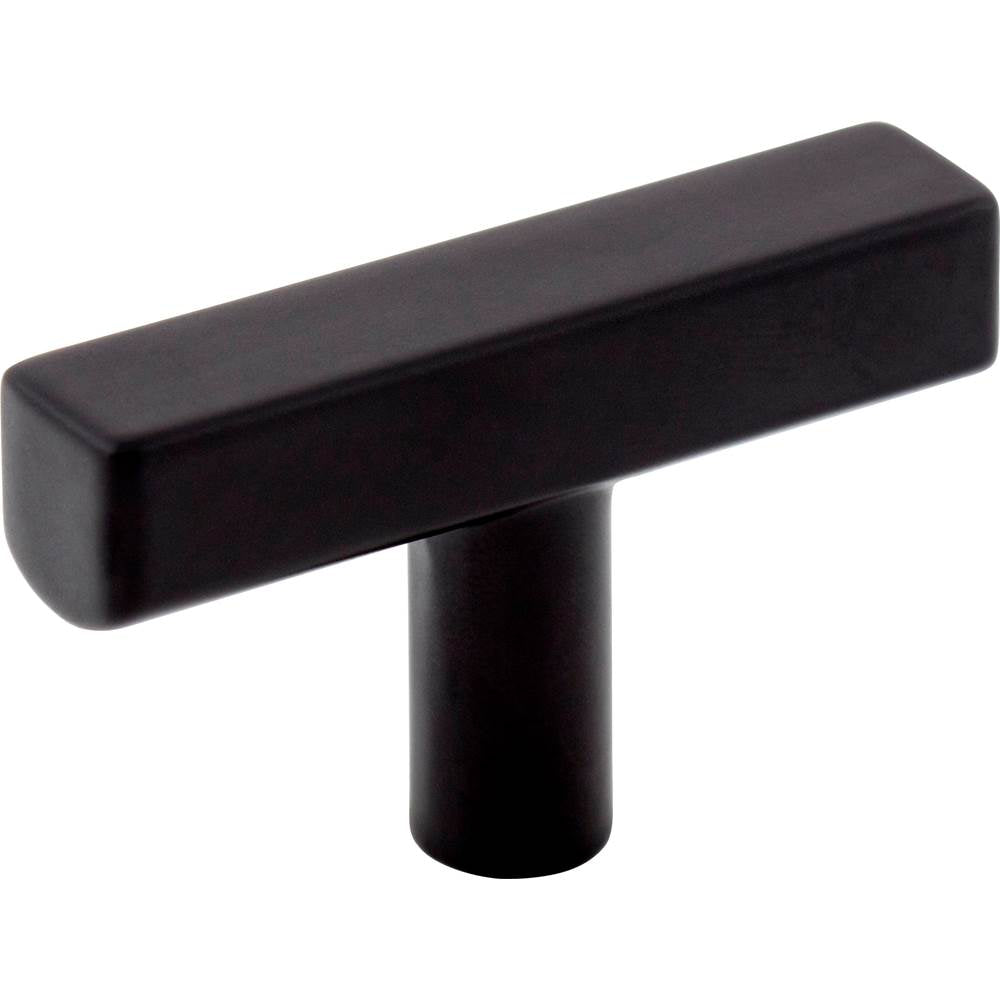 Jeffrey Alexander - 2'' Matte Black Dominique Cabinet ''T'' Knob - Matte Black