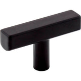 Jeffrey Alexander - 2'' Matte Black Dominique Cabinet ''T'' Knob - Matte Black