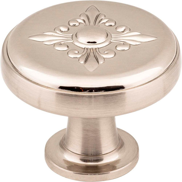 Jeffrey Alexander - 1-3/8'' Diameter Satin Nickel Baroque Lafayette Cabinet Knob - Satin Nickel