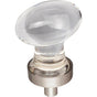 Jeffrey Alexander - 1-1/4'' Overall Length Satin Nickel Football Glass Harlow Cabinet Knob - Satin Nickel