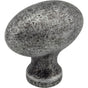 Jeffrey Alexander - 1-9/16'' Overall Length Distressed Antique Silver Football Lyon Cabinet Knob - Distressed Antique Silver