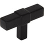 Jeffrey Alexander - 2'' Matte Black Zane Cabinet ''T'' Knob - Matte Black