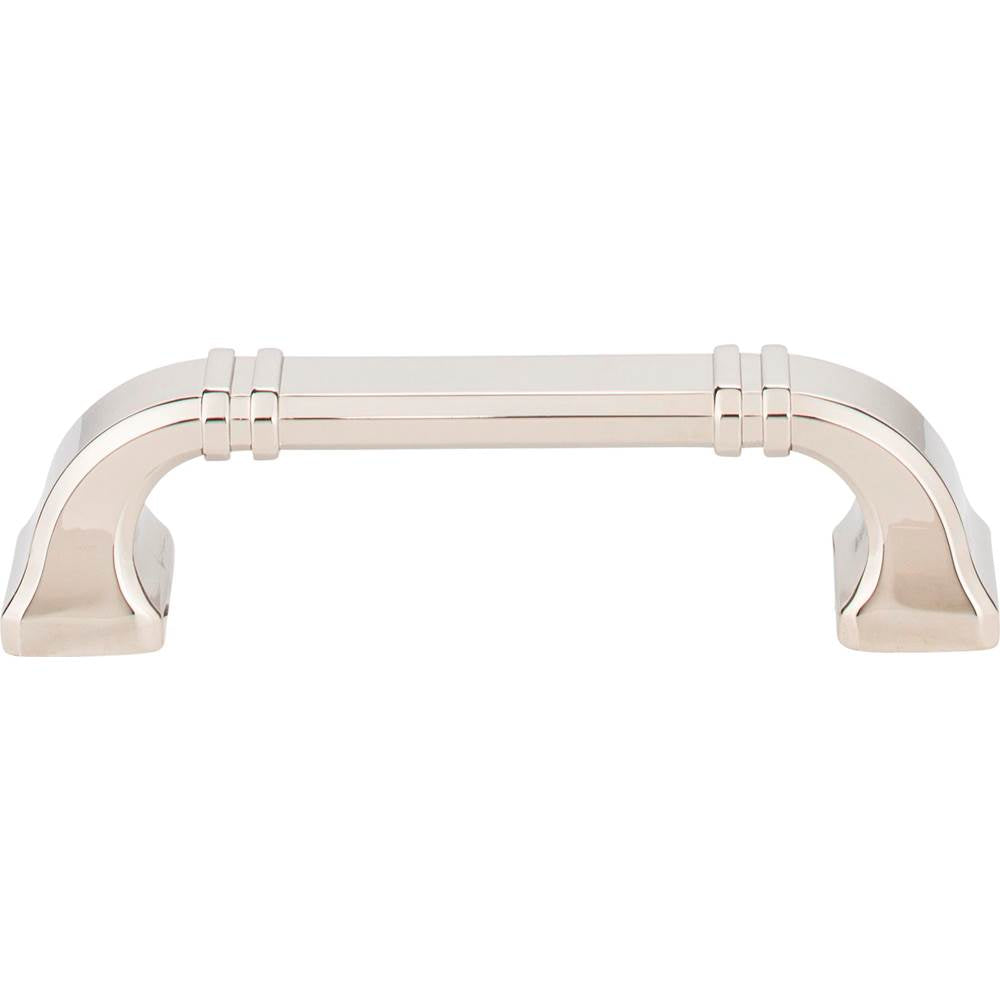 96 mm Center-to-Center Polished Nickel Ella Cabinet Pull