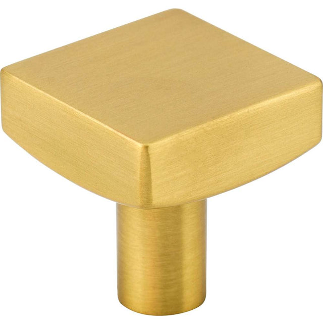 Jeffrey Alexander - 1-1/8'' Overall Length Brushed Gold Square Dominique Cabinet Knob - Brushed Gold
