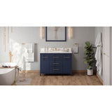 Jeffrey Alexander - 48'' Hale Blue Katara Vanity, Calacatta Vienna Quartz Vanity Top, Undermount Rectangle Bowl - Hale Blue