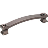 Jeffrey Alexander - 128 mm Center-to-Center Brushed Pewter Square Delmar Cabinet Pull - Brushed Pewter