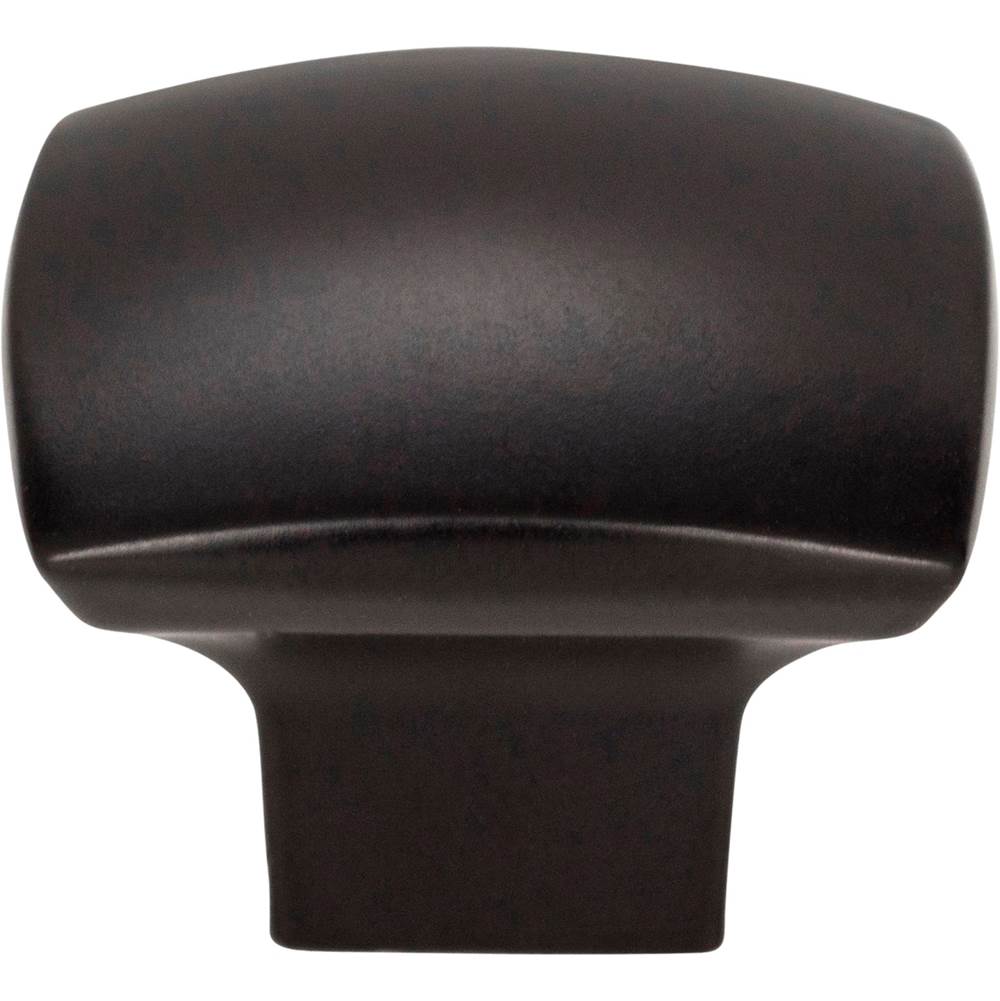 1-3/16'' Overall Length Matte Black Square Sonoma Cabinet Knob