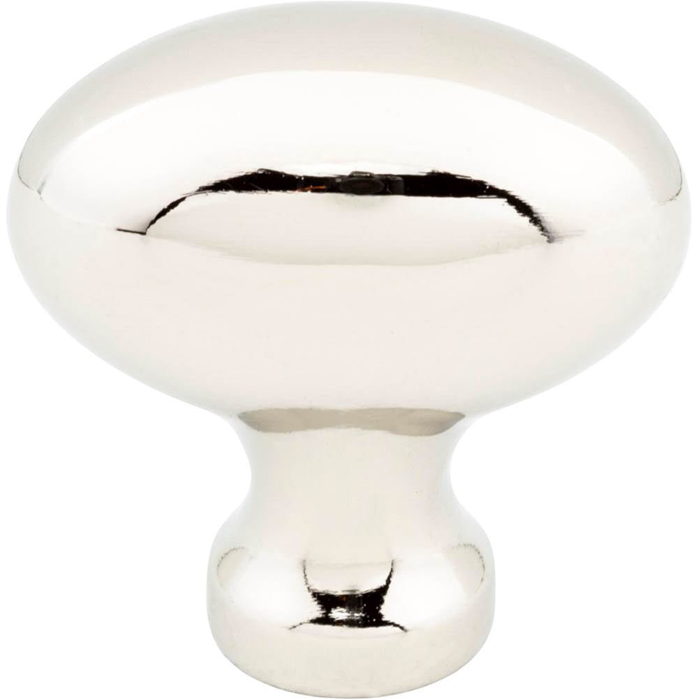 1-9/16'' Overall Length Polished Nickel Football Lyon Cabinet Knob
