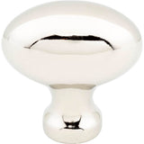 1-9/16'' Overall Length Polished Nickel Football Lyon Cabinet Knob