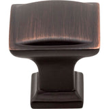 1-1/4'' Overall Length Brushed Oil Rubbed Bronze Square Annadale Cabinet Knob