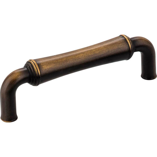 Jeffrey Alexander - 96 mm Center-to-Center Antique Brushed Satin Brass Barrel Bremen 2 Cabinet Pull - Antique Brushed Satin Brass