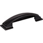 Jeffrey Alexander - 96 mm Center-to-Center Matte Black Square Annadale Cabinet Cup Pull - Matte Black