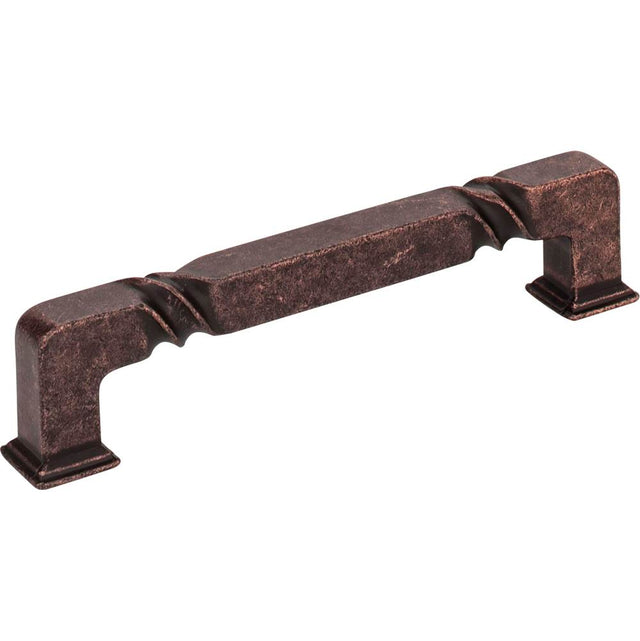 Jeffrey Alexander - 128 mm Center-to-Center Distressed Oil Rubbed Bronze Rustic Twist Tahoe Cabinet Pull - Distressed Oil Rubbed Bronze