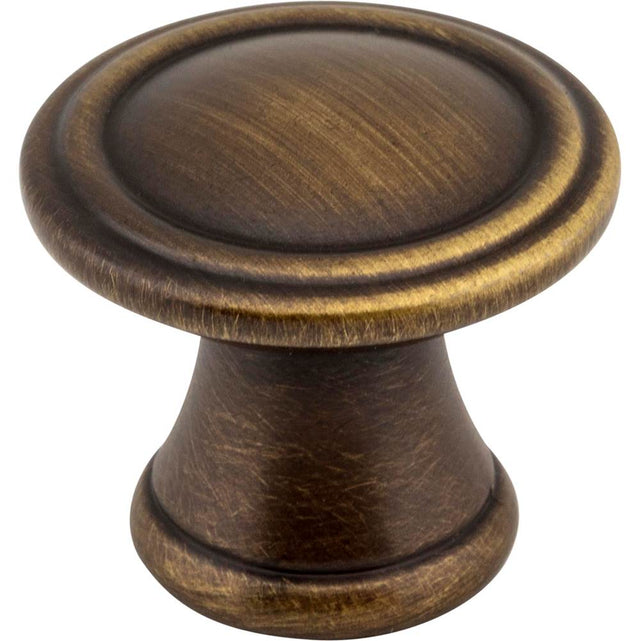 Jeffrey Alexander - 1-3/16'' Diameter Antique Brushed Satin Brass Cordova Cabinet Knob - Antique Brushed Satin Brass