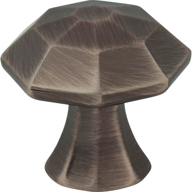 Jeffrey Alexander - 1-1/4'' Overall Length Brushed Pewter Octagonal Wheeler Cabinet Knob - Brushed Pewter