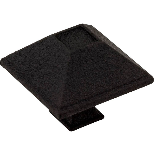 Jeffrey Alexander - 1-1/2'' Overall Length Matte Black Square Tahoe Cabinet Knob - Black