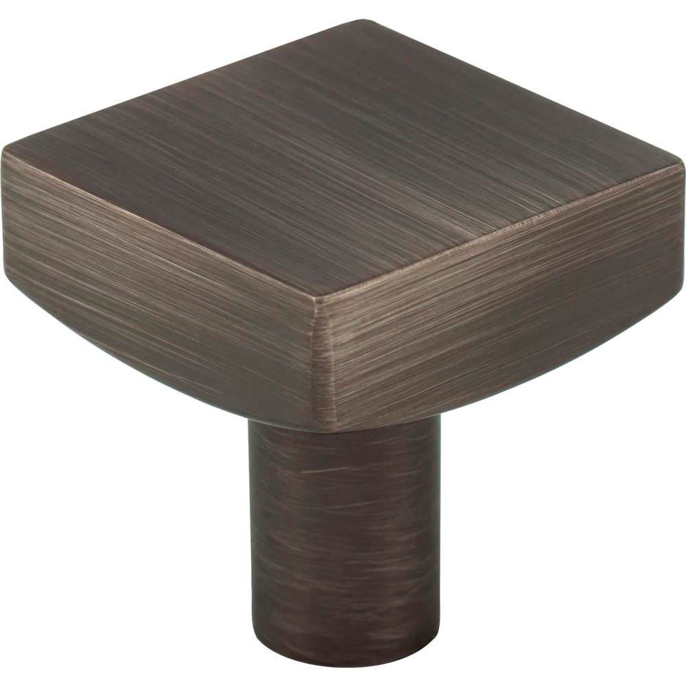 Jeffrey Alexander - 1-1/8'' Overall Length Brushed Pewter Square Dominique Cabinet Knob - Brushed Pewter