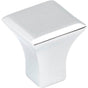 Jeffrey Alexander - 7/8'' Overall Length Polished Chrome Square Marlo Cabinet Knob - Polished Chrome