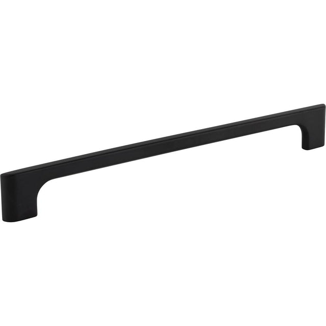 Jeffrey Alexander - 224 mm Center-to-Center Matte Black Asymmetrical Leyton Cabinet Pull - Matte Black