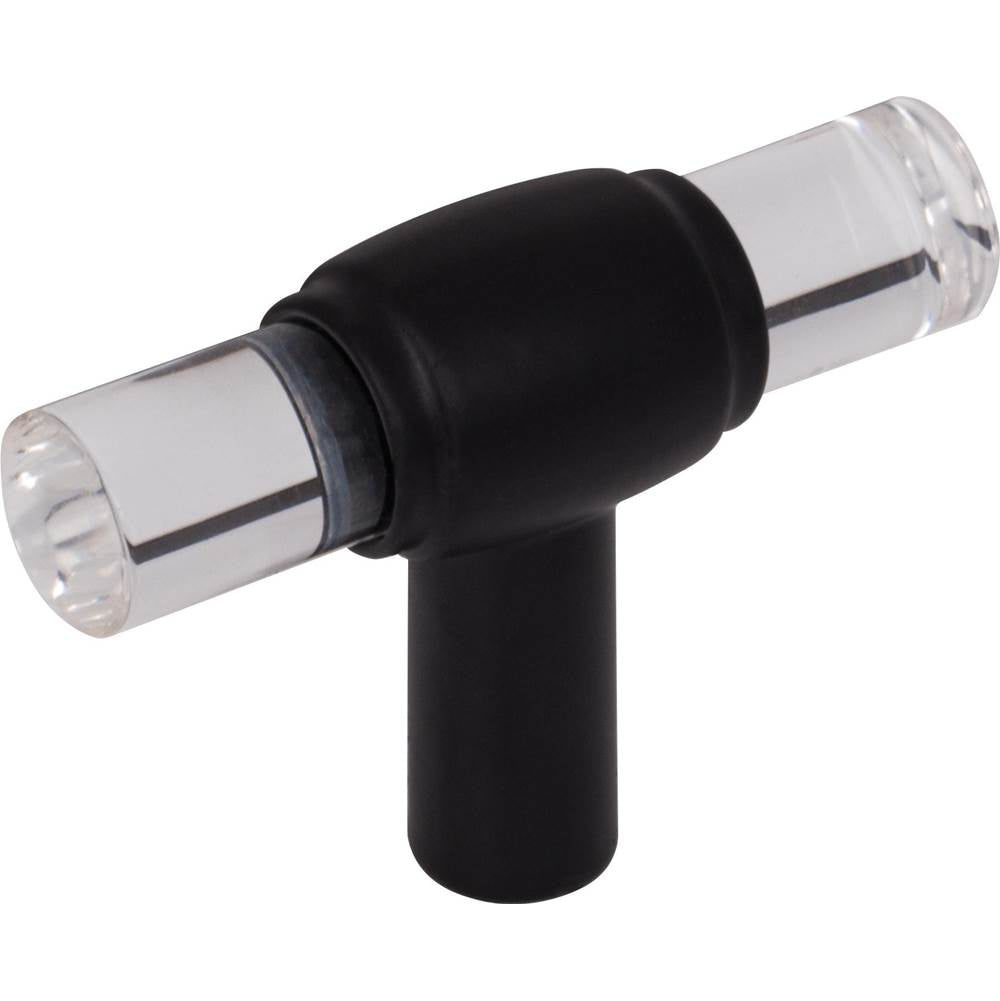 Jeffrey Alexander - 2'' Matte Black Carmen Cabinet ''T'' Knob - Matte Black