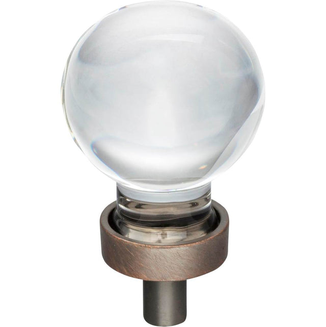 Jeffrey Alexander - 1-1/16'' Diameter Brushed Oil Rubbed Bronze Sphere Glass Harlow Cabinet Knob - Brushed Oil Rubbed Bronze