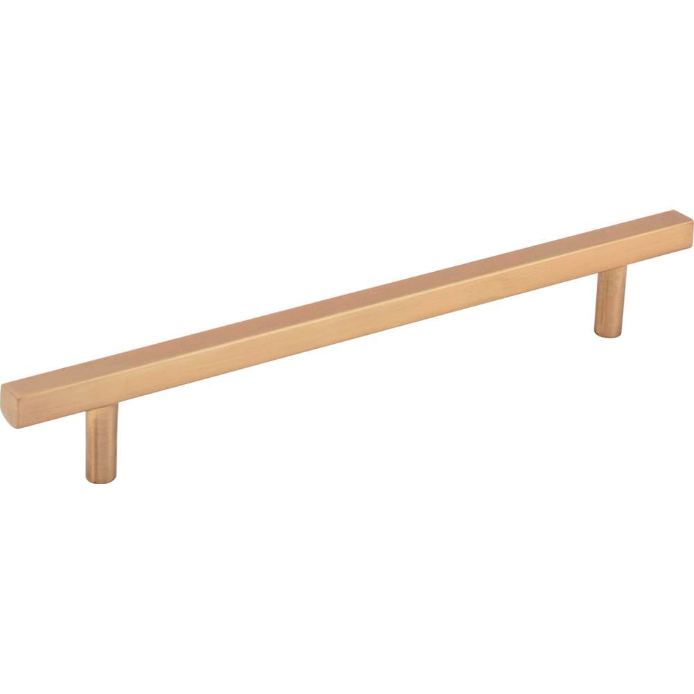 Jeffrey Alexander - 160 mm Center-to-Center Satin Bronze Square Dominique Cabinet Bar Pull - Satin Bronze