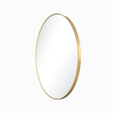 30'' x 1'' Brushed Gold Circular Metal Frame mirror