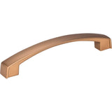 Jeffrey Alexander - 128 mm Center-to-Center Satin Bronze Square Merrick Cabinet Pull - Satin Bronze