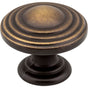 Jeffrey Alexander - 1-1/4'' Diameter Antique Brushed Satin Brass Stacked Bremen 2 Cabinet Knob - Antique Brushed Satin Brass