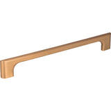 Jeffrey Alexander - 192 mm Center-to-Center Satin Bronze Asymmetrical Leyton Cabinet Pull - Satin Bronze