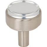 Jeffrey Alexander - 1-1/8'' Diameter Satin Nickel Carmen Cabinet Knob - Satin Nickel